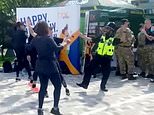 Policeman shows off his bhangra moves with dancers at Commonwealth Games event [Video]