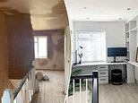 Instagrammer transforms her upstairs hallway into a lavish spacious office 