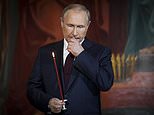 Putin looks unsteady in Easter church service footage showing him biting lip and fidgeting