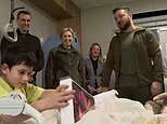 Ukraine’s president Zelensky visits hospital to delight orphaned children by giving out iPads&nbsp;