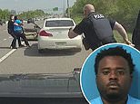 Dashcam footage shows officer being RUN OVER as suspect resists arrest and flees down TN highway 