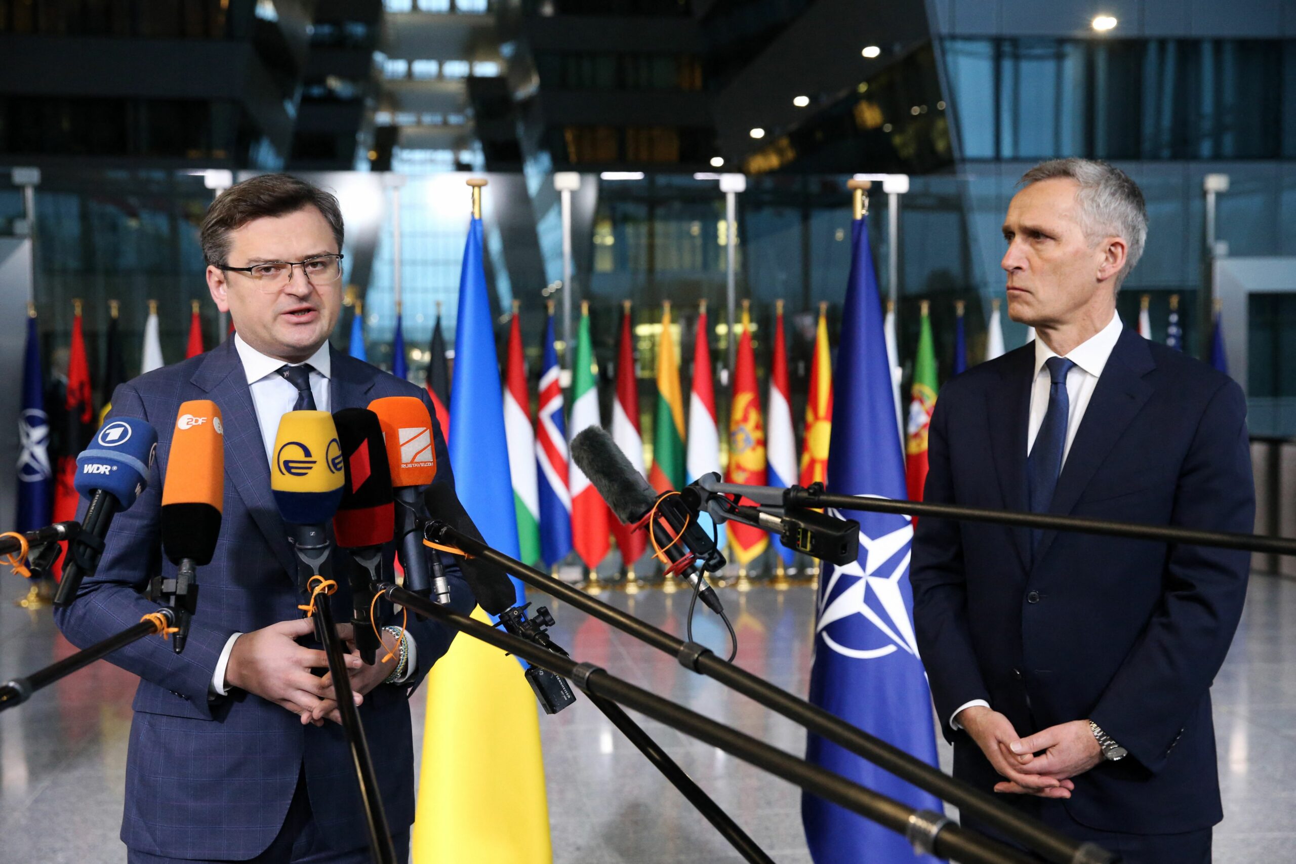 ‘Weapons, weapons and weapons’: Ukraine’s Foreign Minister on his agenda at NATO meeting