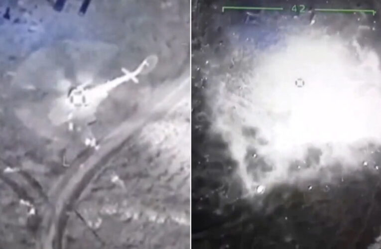 Video: Ukraine blows up Russian helicopter on Snake Island