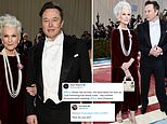 Elon Musk steps out on the Met Gala red carpet with his model mom Maye