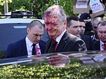 Ukraine war: Russian ambassador doused in red paint in Poland