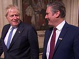 HENRY DEEDES witnesses a surprisingly convivial mood between Boris Johnson and Keir Starmer
