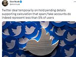 Elon Musk announces his Twitter deal is ‘temporarily on hold’&nbsp;