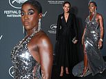 Lashana Lynch is simply dazzling in a sparkly silver dress at the Trophee Chopard event in Cannes 