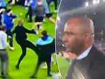 Patrick Vieira appears to KICK an Everton fan following 3-2 defeat at Goodison Park