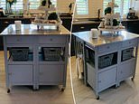 Kmart hack for renters: How to make a kitchen island