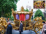 Queen’s famous golden coach carriage is seen on streets of London for first time in 20 years
