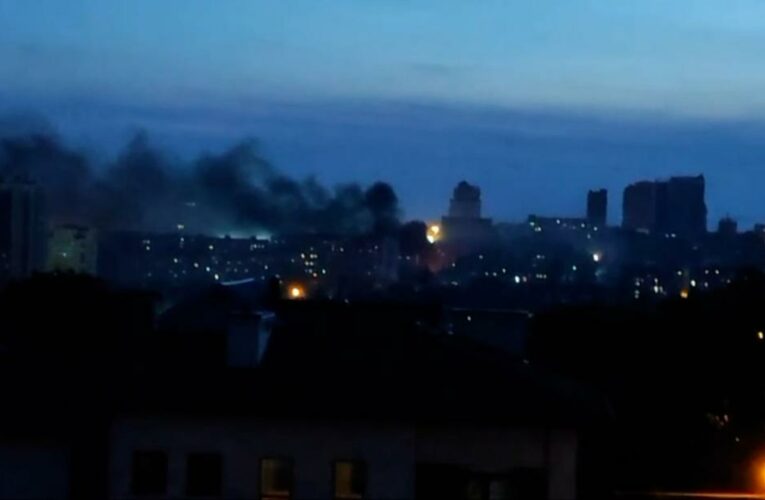 Russian state news says five civilians are dead and 20 injured. The city is held by a separatist group but is rarely shelled by Ukrainian forces.