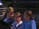 Prince George, Princess Charlotte and Prince Louis arrive for Trooping the Colour
