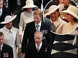 Lady Sarah Chatto is joined by sons Arthur, 23, and Samuel, 25, at National Service of Thanksgiving