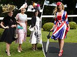 And they’re off! Arrivals at Epsom sport elaborate headgear and summer prints