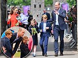 William and Kate bring their children George and Charlotte to Wales