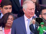 Woman sat behind Prince Charles ‘falls asleep’ during Platinum Jubilee Pageant