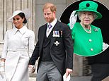 Prince Harry and Meghan Markle jet back to America an hour BEFORE the Queen’s Platinum Jubilee ended