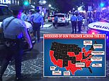 At least TWO DOZEN people are killed and 90 more are injured in US over the weekend