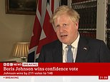 Boris Johnson suffers blow in Tory confidence vote