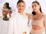 Dua Lipa dons a daring cut-out body suit as she stars with Emma Raducanu in Evian advert